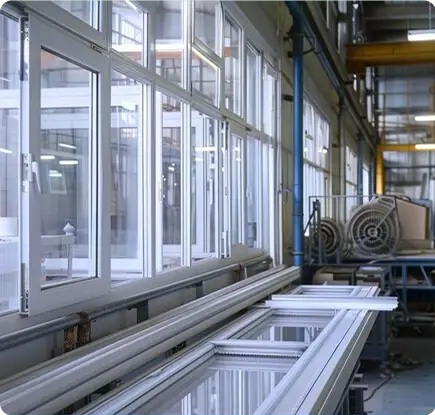 Крупный план алюминиевого профиля